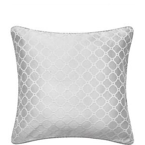 NWT Waterford Belissa Jacquard Ogee Design Euro Sham Pearl White #86985